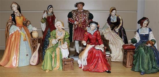 Royal Doulton set of Henry VIII and his six wives,